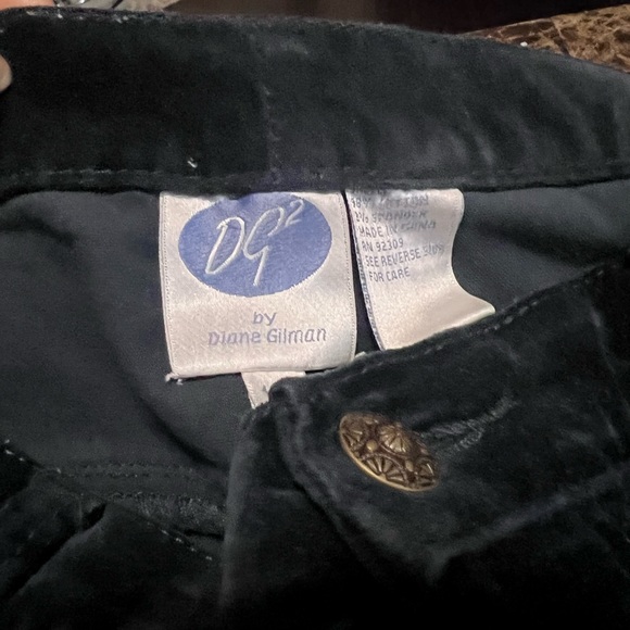 Diane Gilman Velvet Straight-Leg Pant (Part of a suit set) Navy SZ 16W - Picture 10 of 11